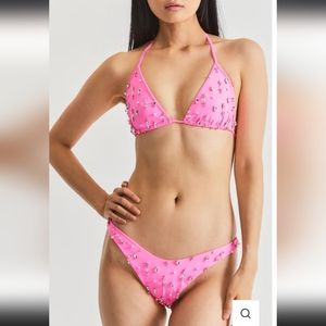 Loveshackfancy Medora bikini pink small